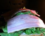 焼きレタス粗挽き黒胡椒ベーコントースト！作り方4写真