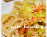 甘辛が美味♡ランチに簡単♪キャベツうどん作り方4写真