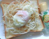 カレー風味＊もやしの巣ごもりトースト作り方3写真