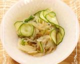 超簡単！洗いもずくと胡瓜の麺つゆ酢の物作り方5写真