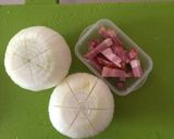 新玉ねぎの丸ごとグラタンスープ作り方1写真