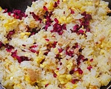 お酒の〆♪しば漬けとツナの和風チャーハン作り方5写真