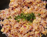 お酒の〆♪しば漬けとツナの和風チャーハン作り方6写真