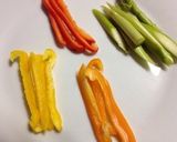春色◎バジルパスタ♥︎カラーピーマン添え作り方1写真