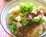 フライパンで簡単✿牛肉と菜花のおこわ作り方14写真