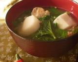 鯖缶で☆里芋&春菊の鯖汁作り方6写真
