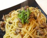 しめじとしいたけの和風パスタ作り方7写真