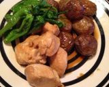 新ジャガで作る揚げジャガと鶏肉の中華煮☆作り方5写真