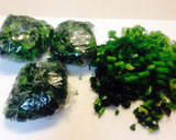 佐波賀だいこんの葉・茎の佃煮をのせて作り方3写真