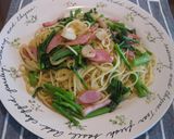からし菜・菜の花のペペロンチーノ作り方7写真