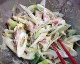 卵なしで☆ネギ焼きin椎茸作り方3写真