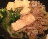 豚薄切りの肉豆腐 フライパンで楽々❗️作り方6写真
