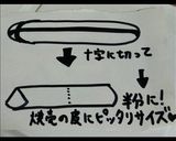 残った焼売の皮でブリトードッグ作り方1写真