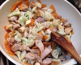 ピリ辛ねぎ味噌味♪鶏肉と厚揚げの炒め物作り方6写真