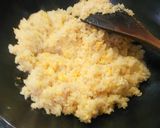生ホタテ（老酒醤油漬け）とレタスの炒飯作り方3写真