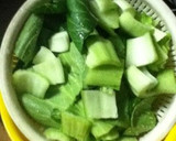 分量簡単♪豚肉とちんげん菜の炒め物作り方1写真