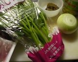 あしたばの炒め物；タイ風作り方1写真