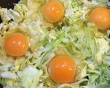 簡単朝食★きゃべつモリモリ☆すごもり卵作り方3写真