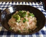 春ご飯！桜色の空豆炊き込みご飯作り方3写真