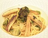 たっぷりレタスと茄子のバター醤油パスタ作り方8写真
