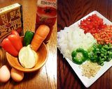 オムライス☆中身はキーマドライカリー♪作り方1写真