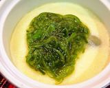 空豆茶碗蒸しのメカブあんかけ作り方4写真