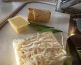 夏の朝のとろろ、うどん作り方1写真