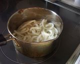 夏の朝のとろろ、うどん作り方2写真