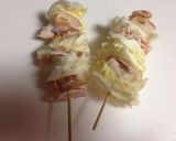 春キャベツとスモークチキンの洋風焼き鳥作り方2写真
