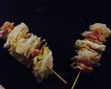 春キャベツとスモークチキンの洋風焼き鳥作り方3写真