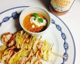 春キャベツとスモークチキンの洋風焼き鳥作り方6写真