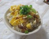 酒かす&金山寺味噌の卵丼作り方4写真