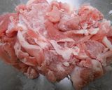 豚小間肉と茄子の味噌炒め、のせご飯作り方2写真