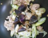 豚小間肉と茄子の味噌炒め、のせご飯作り方10写真