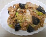 豚小間肉と茄子の味噌炒め、のせご飯作り方14写真