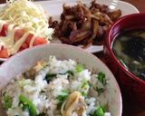 菜の花とあさりの彩り混ぜご飯♪作り方5写真