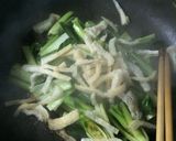 小松菜と揚げのドレッシング炒め作り方5写真
