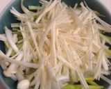 葱とえのきだけの紅生姜炒め作り方1写真
