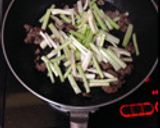 簡単!わけぎと牛肉のしょうゆ炒め❀作り方5写真