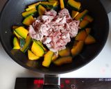 ジューシーポークとかぼちゃの味噌炒め作り方4写真
