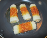 節約☆ちくわの鶏ミンチのせ照り焼き風☆作り方3写真
