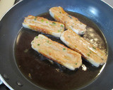 節約☆ちくわの鶏ミンチのせ照り焼き風☆作り方4写真