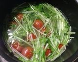 中華風★水菜とトマトさっぱりスープ☆簡単作り方4写真