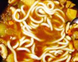 残ったカレーフライパンで簡単カレーうどん作り方3写真