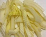 セロリとジャガ芋と豚肉とろ〜り中華風炒め作り方1写真