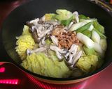 白菜といか塩辛の煮込み鍋作り方7写真