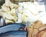 さんまとじゃがいも玉ねぎのピリ辛煮作り方1写真