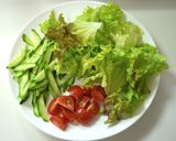 【ダイエット】簡単サラダ蕎麦レモン風味♪作り方1写真