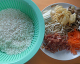 簡単激ウマ！鶏肉としめじの炊き込みご飯作り方1写真