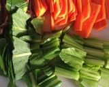 野菜さつま揚げと小松菜炒め♡作り方1写真